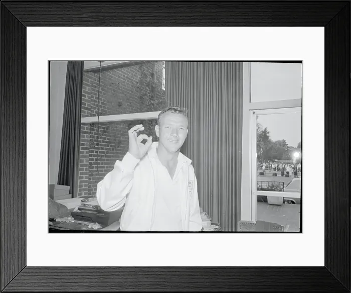 Framed Print : Arnold Palmer Giving Okay Sign Framed Print : Arnold Palmer Giving Okay Sign