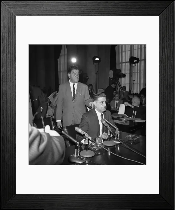 Framed Print : Joseph Valachi and James McShane in Courtroom Framed Print : Joseph Valachi and James McShane in Courtroom