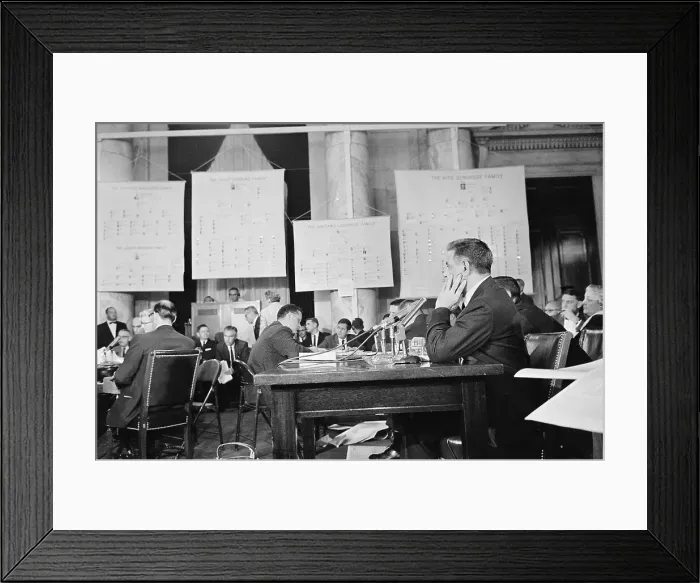 Framed Print : Joseph Valachi Testifying at Senate Hearing Framed Print : Joseph Valachi Testifying at Senate Hearing