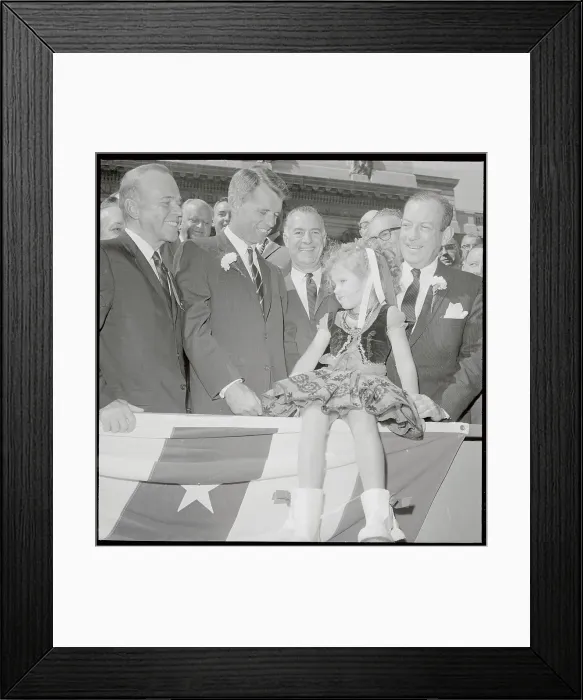 Framed Print : Robert Kennedy, Paul Screvane, and Robert F. Wagner with Young Girl at Parade Framed Print : Robert Kennedy, Paul Screvane, and Robert F. Wagner with Young Girl at Parade