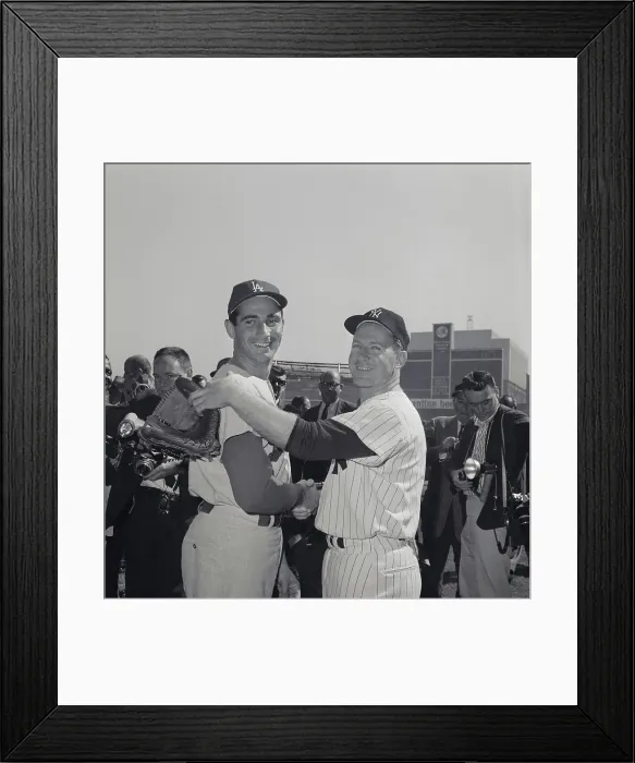 Framed Print : Sandy Koufax and Whitey Ford Shaking Hands Framed Print : Sandy Koufax and Whitey Ford Shaking Hands