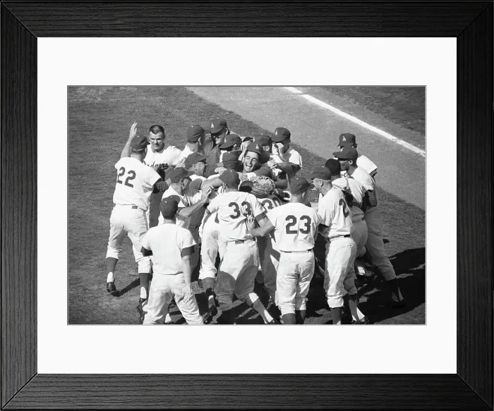 Framed Print : Dodgers Mobbing Smiling Sandy Koufax Framed Print : Dodgers Mobbing Smiling Sandy Koufax