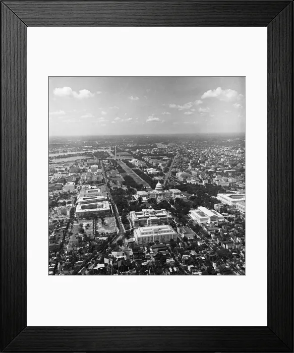 Framed Print : Aerial View of Washington, D.C Framed Print : Aerial View of Washington, D.C