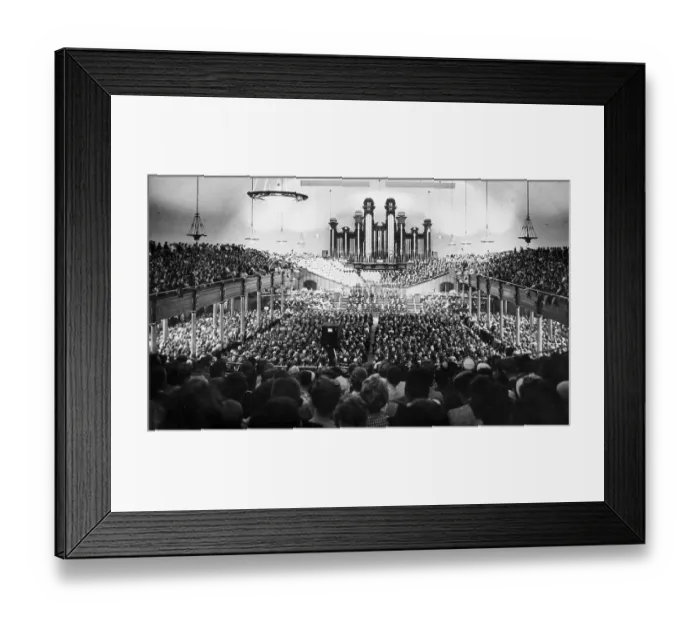 Framed Print : Interior Of Crowded Mormon Tabernacle Framed Print : Interior Of Crowded Mormon Tabernacle