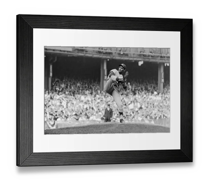 Framed Print : Sandy Koufax Throwing Pitch in world Series Framed Print : Sandy Koufax Throwing Pitch in world Series