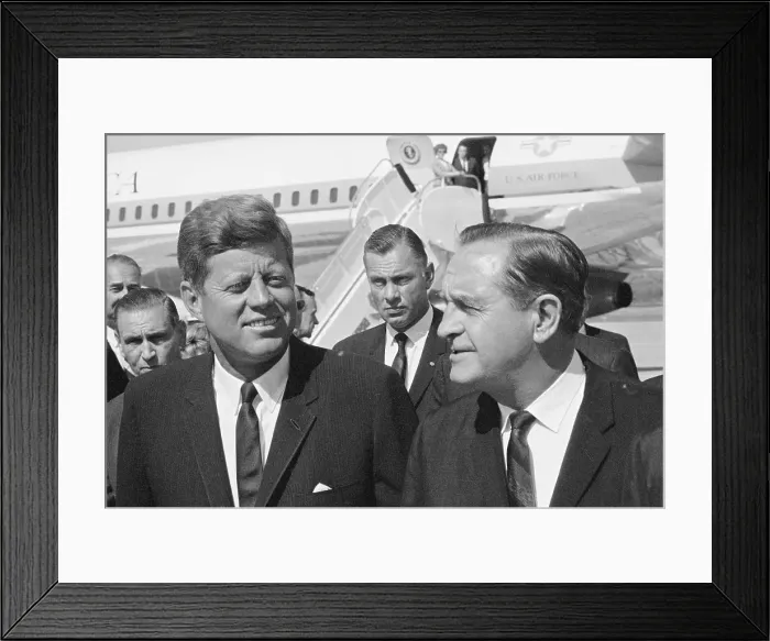 Framed Print : John Kennedy and Orval Faubus Framed Print : John Kennedy and Orval Faubus