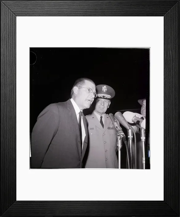 Framed Print : Vietnam War Press Conference Framed Print : Vietnam War Press Conference