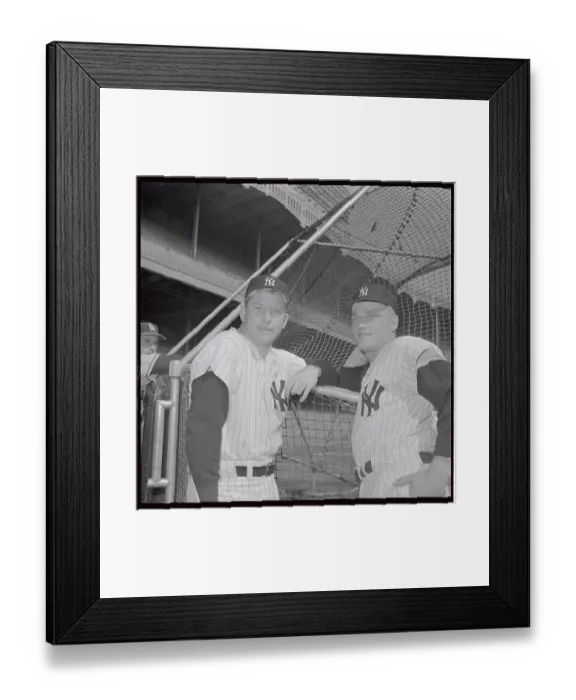 Framed Print : Mickey mantle and Roger Maris Standing Near Net Framed Print : Mickey mantle and Roger Maris Standing Near Net