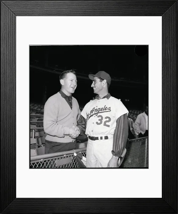 Framed Print : Whitey Ford & Sandy Koufax Handshake 63 Framed Print : Whitey Ford & Sandy Koufax Handshake 63