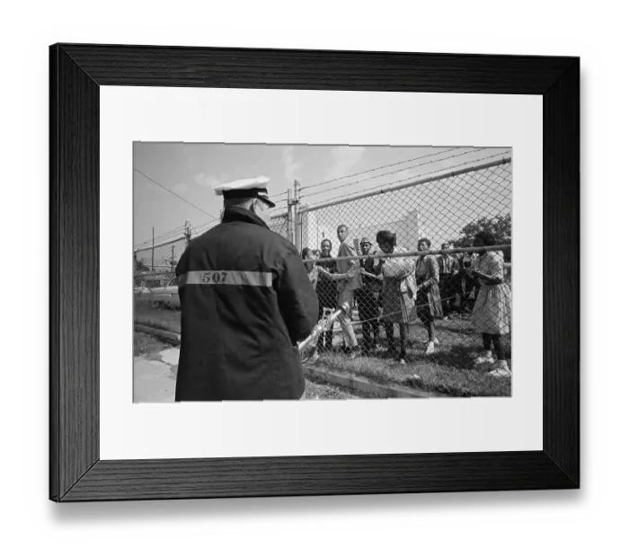 Framed Print : Caged Protesters Framed Print : Caged Protesters