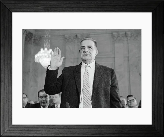 Framed Print : Mafia Witness Joseph Valachi Taking Oath Framed Print : Mafia Witness Joseph Valachi Taking Oath