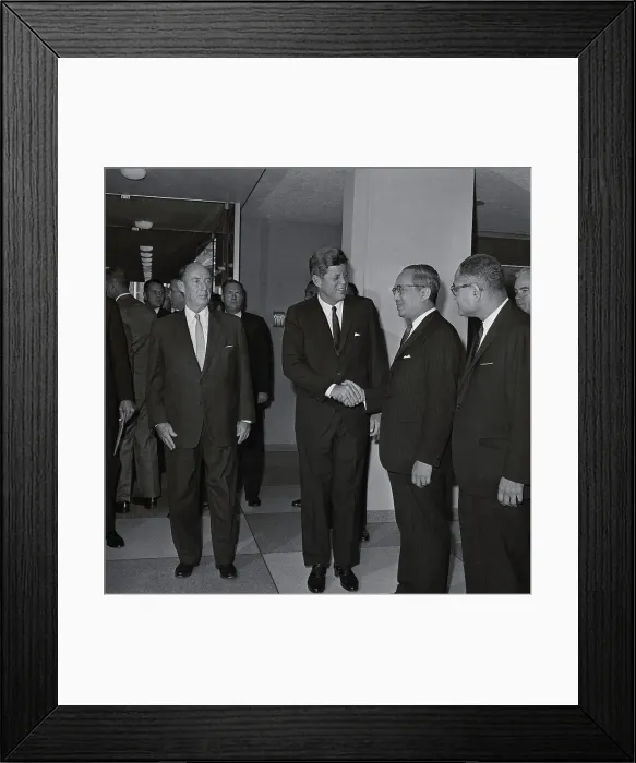 Framed Print : U Thant Greeting John F Kennedy Framed Print : U Thant Greeting John F Kennedy