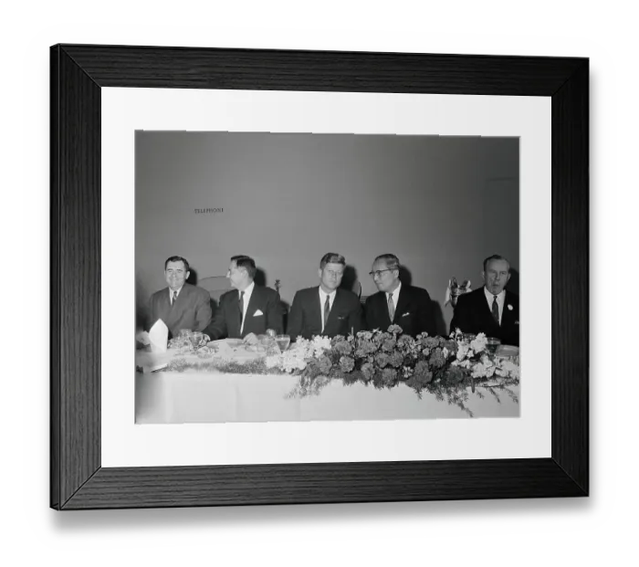 Framed Print : John F Kennedy with Others at UN Luncheon Framed Print : John F Kennedy with Others at UN Luncheon