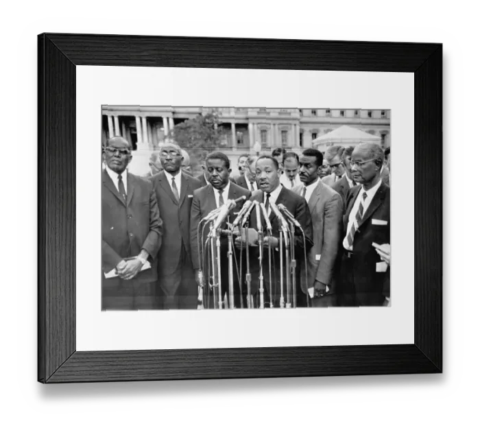 Framed Print : Martin Luther King Speaking Outside White House Framed Print : Martin Luther King Speaking Outside White House