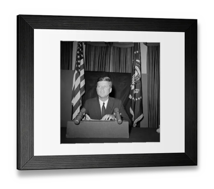 Framed Print : John F Kennedy Giving Speech Framed Print : John F Kennedy Giving Speech
