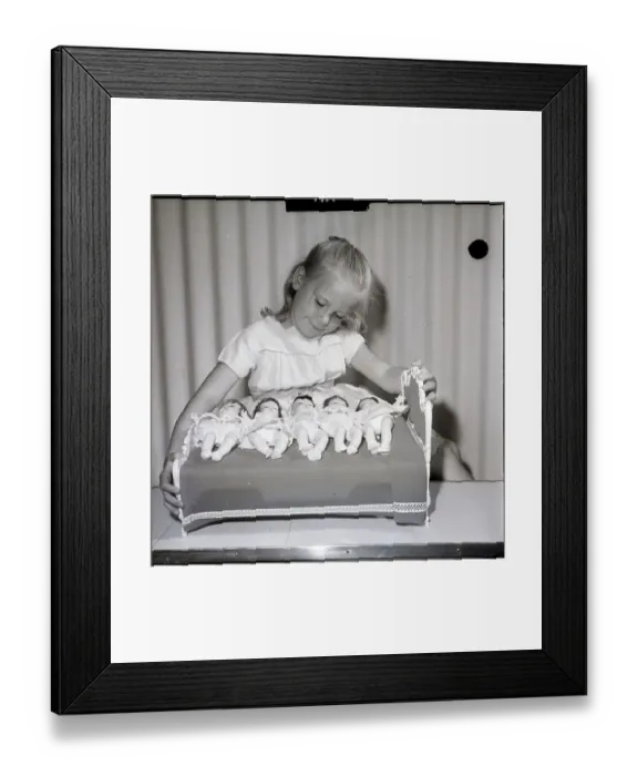 Framed Print : Little Girl And Toy Dolls Framed Print : Little Girl And Toy Dolls