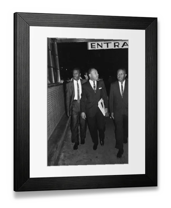 Framed Print : Abernathy, Shuttlesworth, King Walk Solemn Framed Print : Abernathy, Shuttlesworth, King Walk Solemn