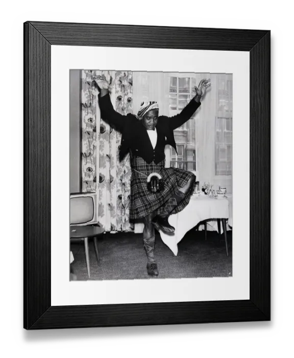 Framed Print : Sonny Liston in Scottish Outfit Framed Print : Sonny Liston in Scottish Outfit