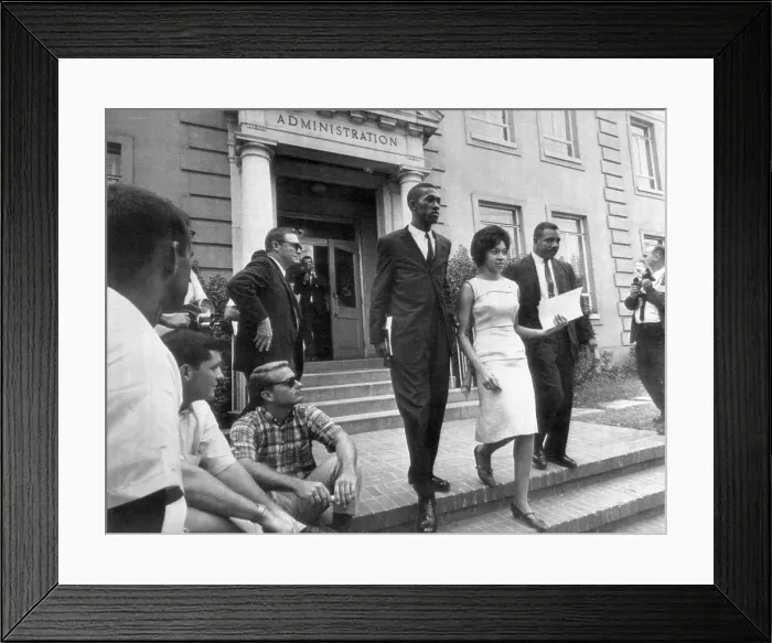 Framed Print : Students Leaving Administration Building Framed Print : Students Leaving Administration Building