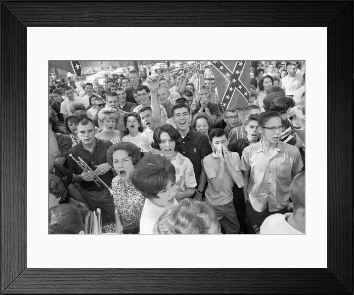 Framed Print : White Student Protesters Framed Print : White Student Protesters