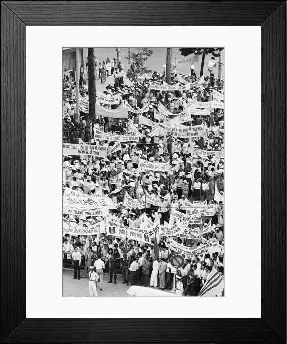 Framed Print : Crowd at Pro-Diem Rally in Saigon Framed Print : Crowd at Pro-Diem Rally in Saigon