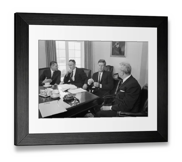 Framed Print : McNamara, Mike Mansfield, President Kennedy Framed Print : McNamara, Mike Mansfield, President Kennedy