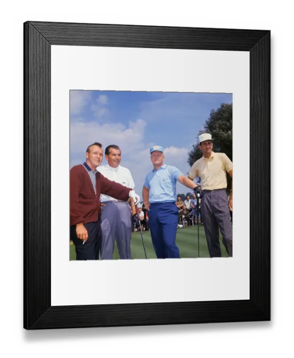 Framed Print : Golf Professionals Posing on the Green Framed Print : Golf Professionals Posing on the Green