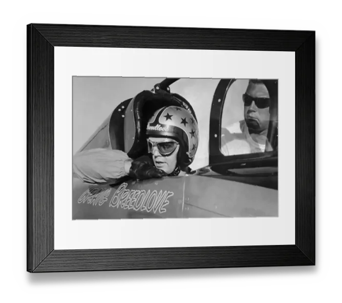 Framed Print : Craig Breedlove Sitting In his Car Framed Print : Craig Breedlove Sitting In his Car