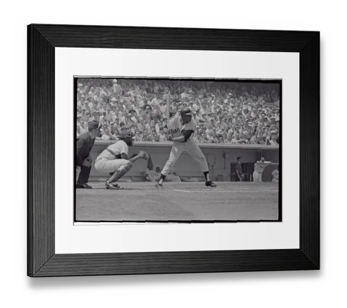 Framed Print : Willie Mays in Batting Position Framed Print : Willie Mays in Batting Position