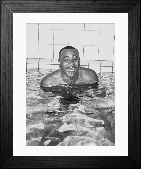 Framed Print : Boxing Champion Sonny Liston Enjoying Swimming Pool Framed Print : Boxing Champion Sonny Liston Enjoying Swimming Pool