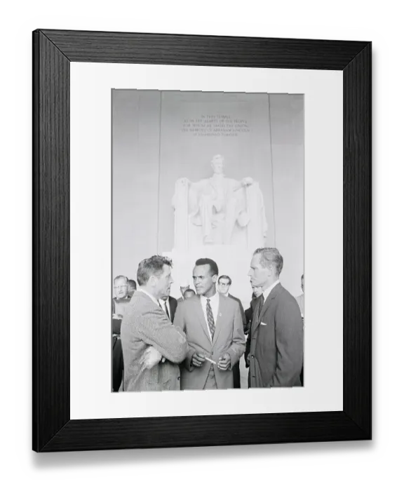 Framed Print : Lancaster, Belafonte, and Heston at March on Washington Framed Print : Lancaster, Belafonte, and Heston at March on Washington
