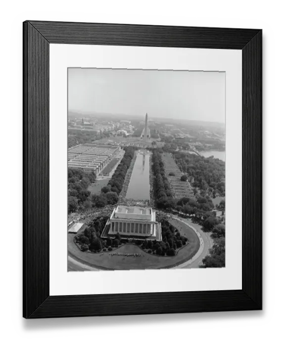 Framed Print : Aerial View of March On Washington Framed Print : Aerial View of March On Washington