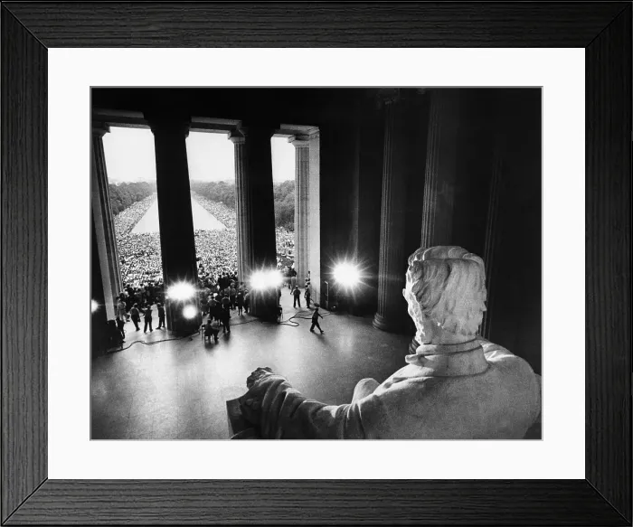 Framed Print : March on Washington Participants at Lincoln Memorial Framed Print : March on Washington Participants at Lincoln Memorial