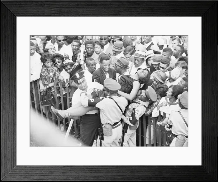Framed Print : Woman Fainting at March on Washington Framed Print : Woman Fainting at March on Washington