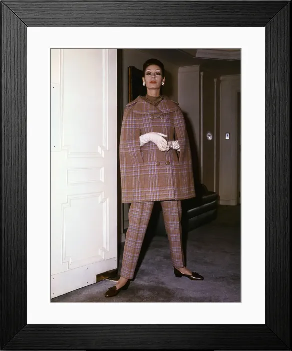 Framed Print : Model Wearing Ensemble by Norman Norell Framed Print : Model Wearing Ensemble by Norman Norell