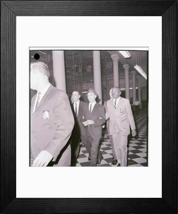 Framed Print : Larry Gallo Leaving Court