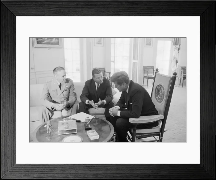 Framed Print : President Kennedy Meeting with Advisors Framed Print : President Kennedy Meeting with Advisors