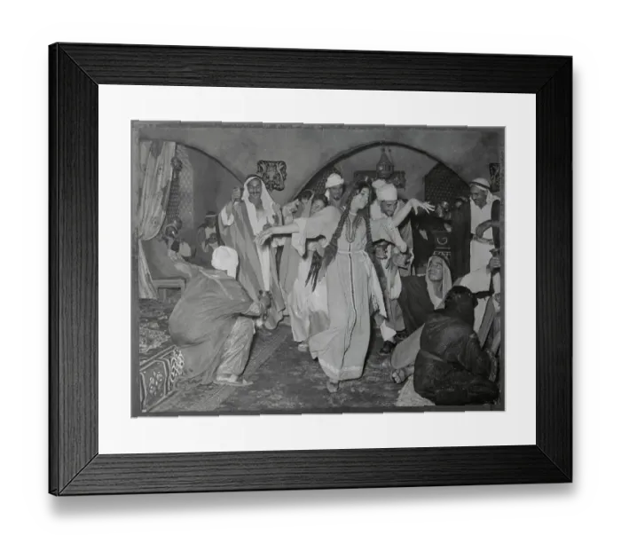 Framed Print : Arabic Men and Women Dancing and Drinking Framed Print : Arabic Men and Women Dancing and Drinking