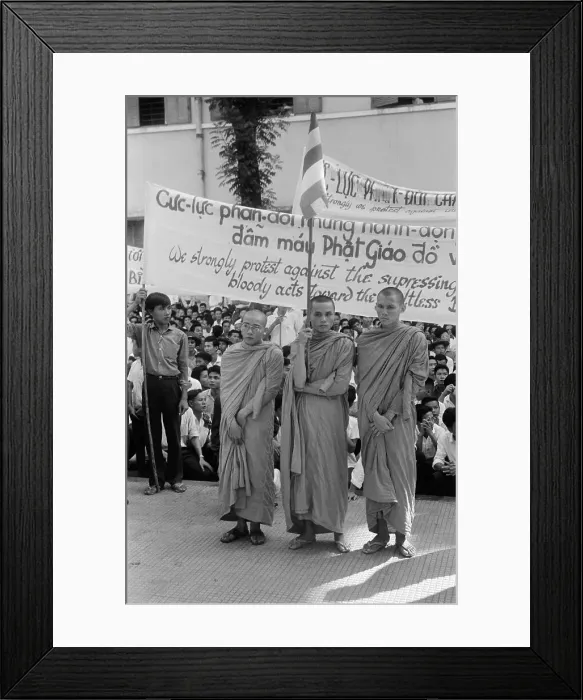 Framed Print : Buddhist Monks Protesting President Diem Framed Print : Buddhist Monks Protesting President Diem