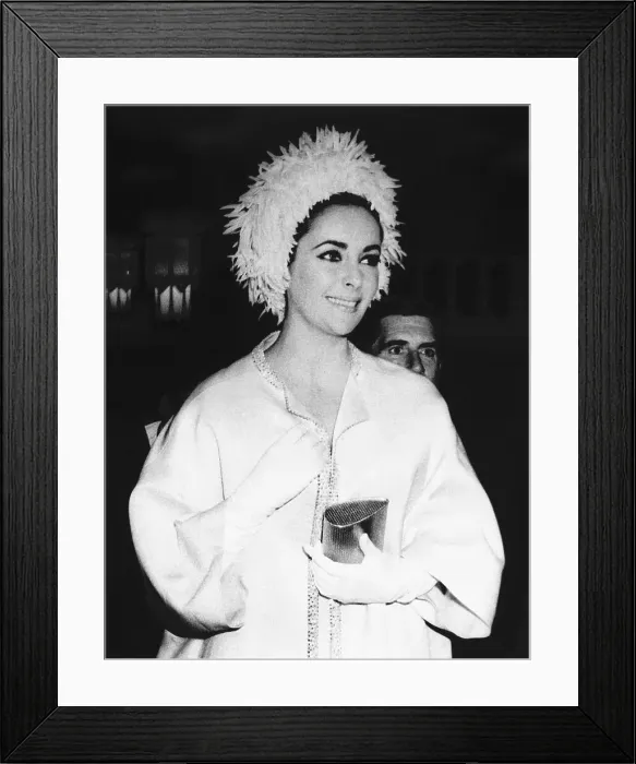Framed Print : Elizabeth Taylor Attending Premiere Framed Print : Elizabeth Taylor Attending Premiere