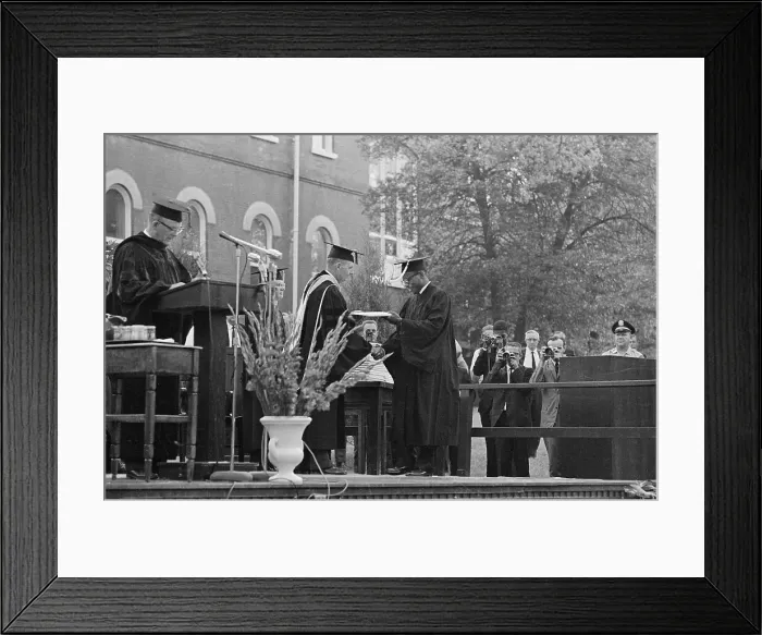 Framed Print : James Meredith Receiving Bachelor's Degree Framed Print : James Meredith Receiving Bachelor's Degree