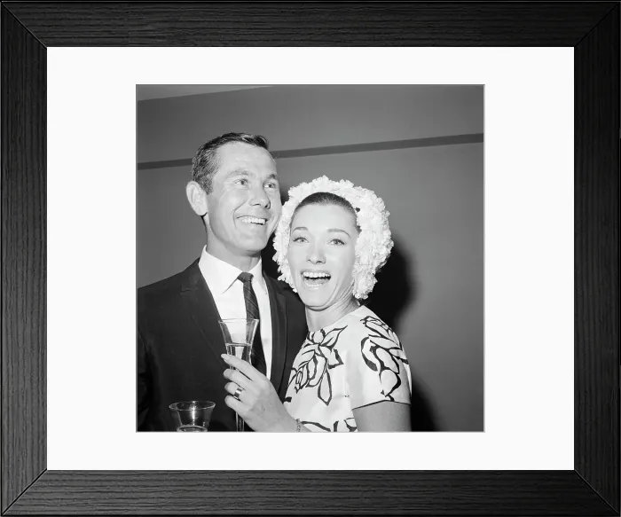 Framed Print : Johnny Carson And His Bride Framed Print : Johnny Carson And His Bride