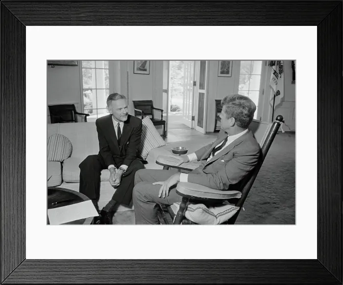 Framed Print : John F Kennedy Talking with Henry Cabot Lodge Framed Print : John F Kennedy Talking with Henry Cabot Lodge