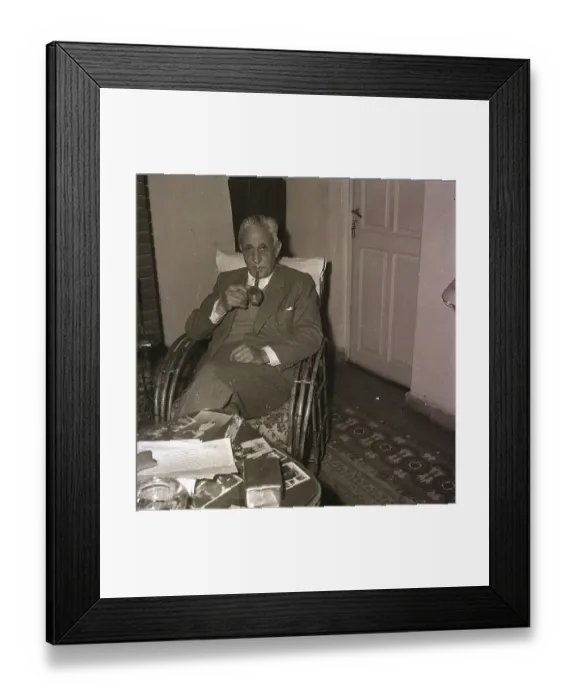 Framed Print : Arturo Umberto Illia Drinking from Mug Framed Print : Arturo Umberto Illia Drinking from Mug