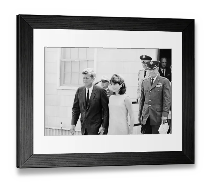 Framed Print : President Kennedy Escorting Wife