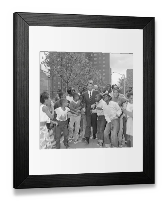Framed Print : Robert Kennedy Surrounded By Children Framed Print : Robert Kennedy Surrounded By Children
