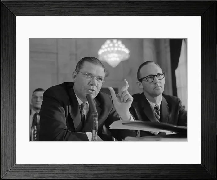 Framed Print : Robert McNamara Testifying in DC Framed Print : Robert McNamara Testifying in DC