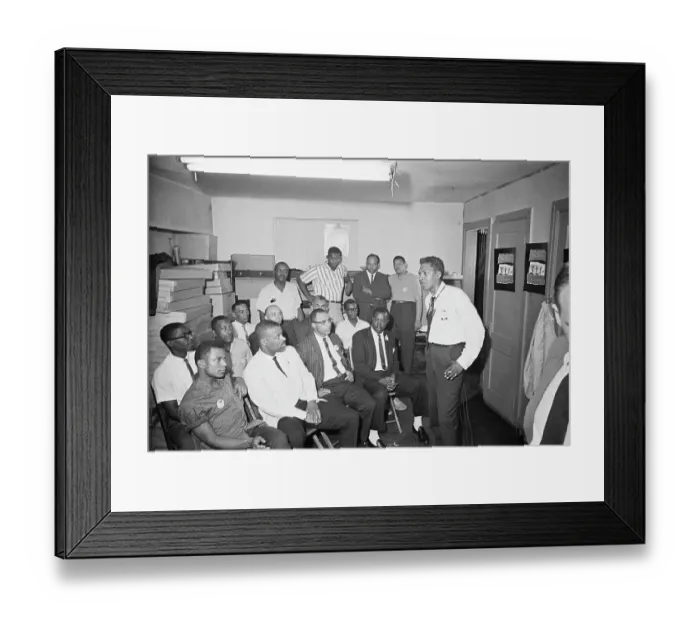 Framed Print : Bayard Rustin Speaking to Civil Rights Activists