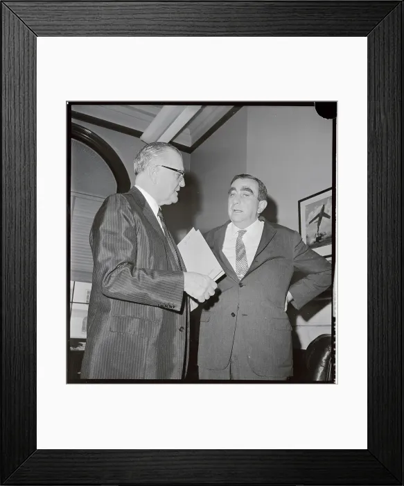 Framed Print : Energy Specialists Edward Teller and John Stennis Having a Conversation Framed Print : Energy Specialists Edward Teller and John Stennis Having a Conversation