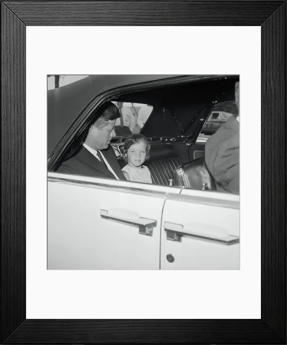 Framed Print : John Kennedy and Daughter Framed Print : John Kennedy and Daughter